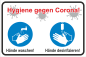 Preview: Hygieneschild Hygiene gegen Corona